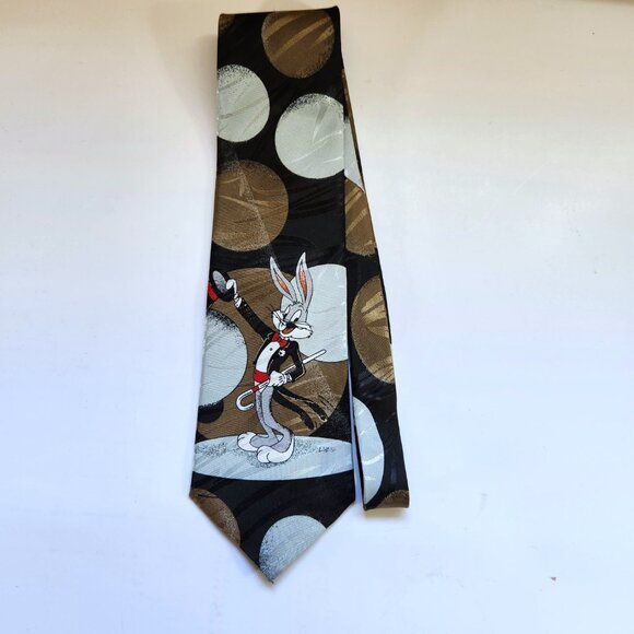 Looney Tunes Bugs Bunny Necktie Men's Cartoon Graphic Tie Vintage Canada - Picture 2 of 6